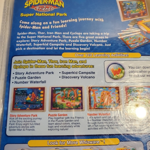 NEW V-Tech Whiz Kid Learning System Spiderman & Friends Pre K Whizware - Picture 9 of 10